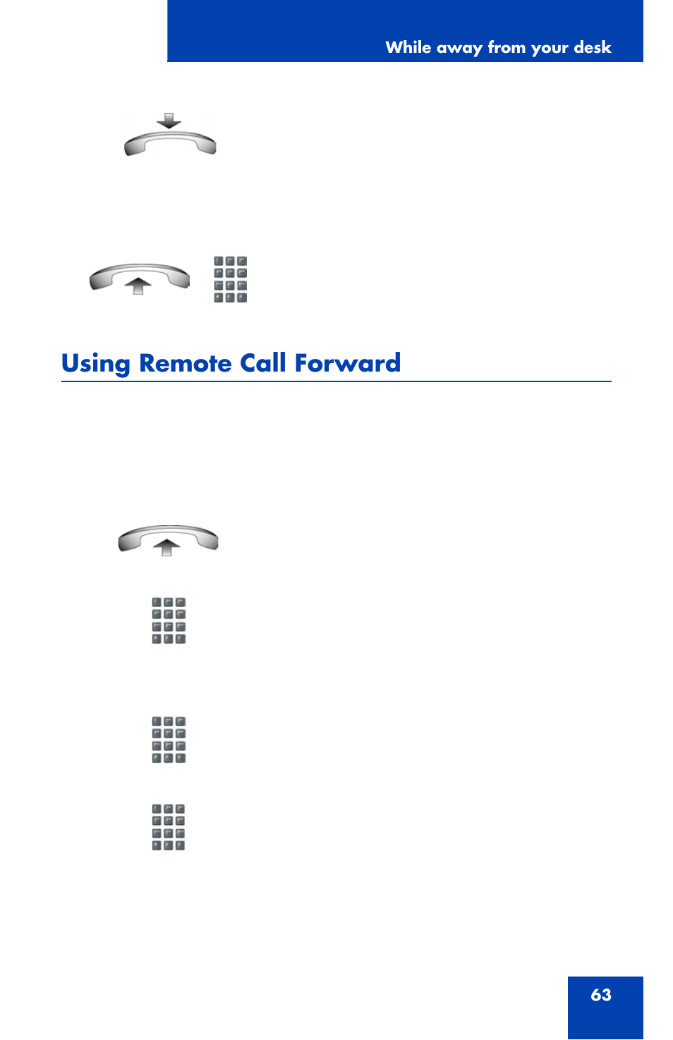 Using remote call forward | Nortel Networks 1110 User Manual | Page 63 / 120