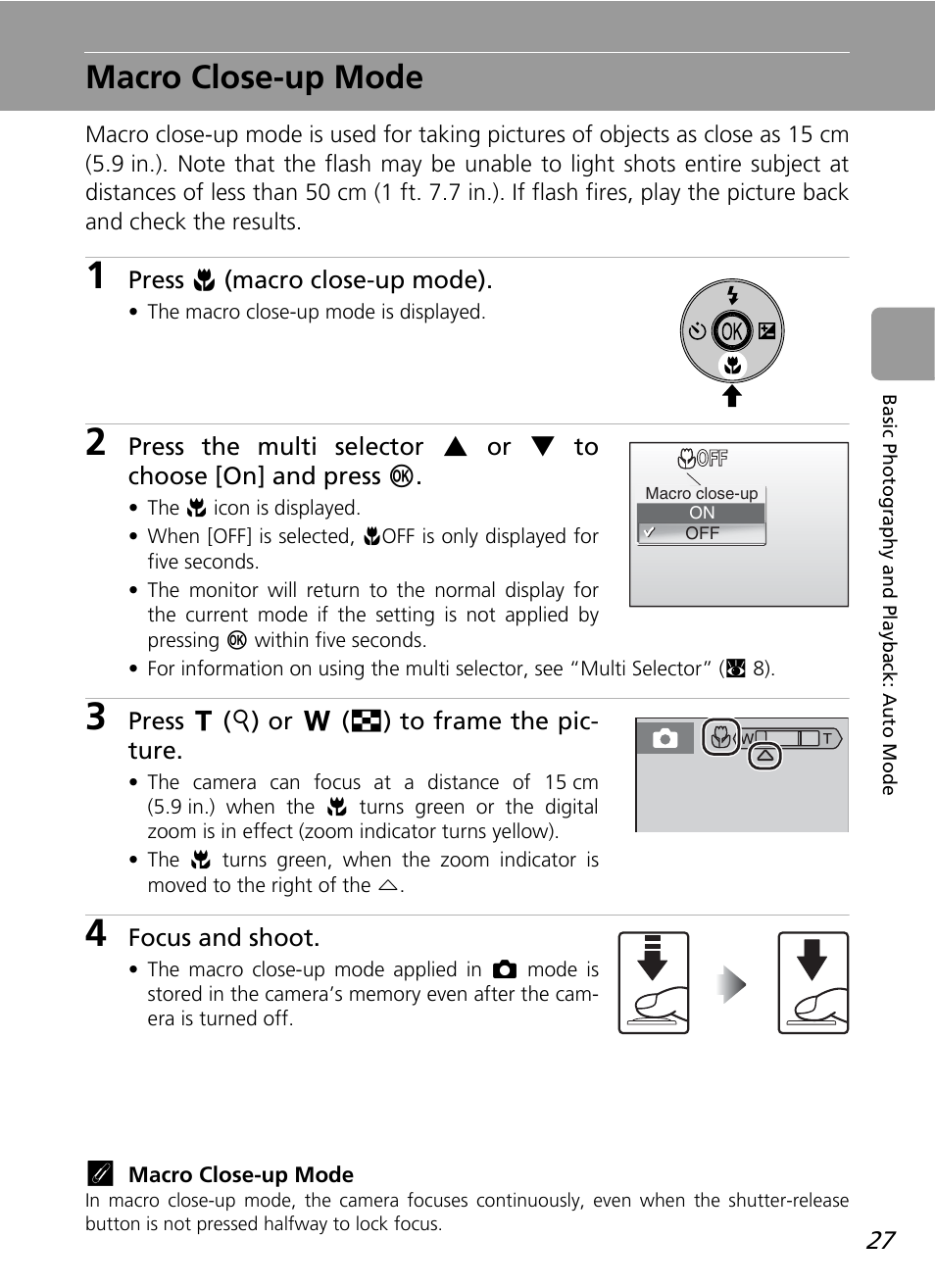 Macro close-up mode | Nikon L12 User Manual | Page 39 / 144