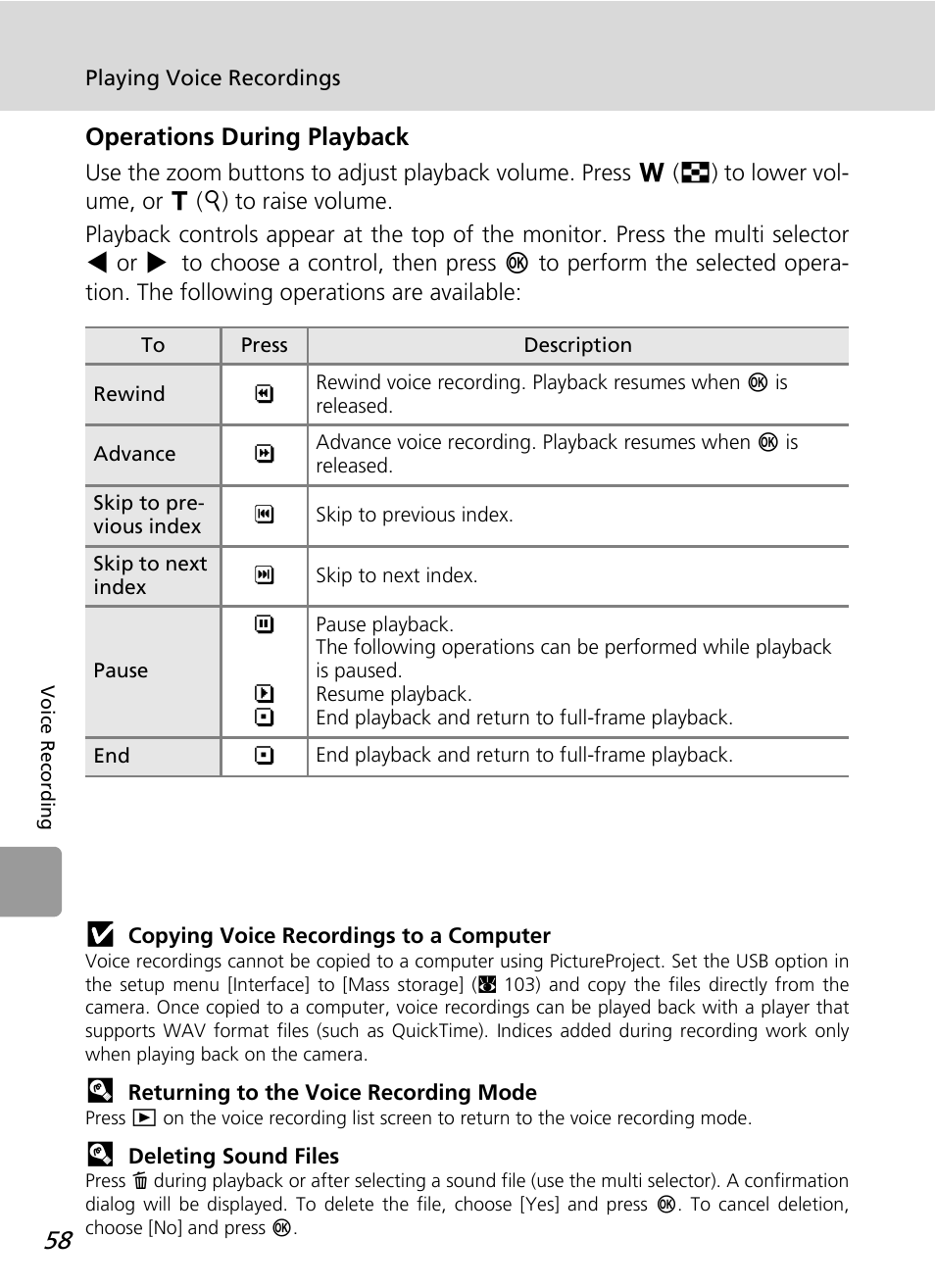 Operations during playback | Nikon L12 User Manual | Page 70 / 144