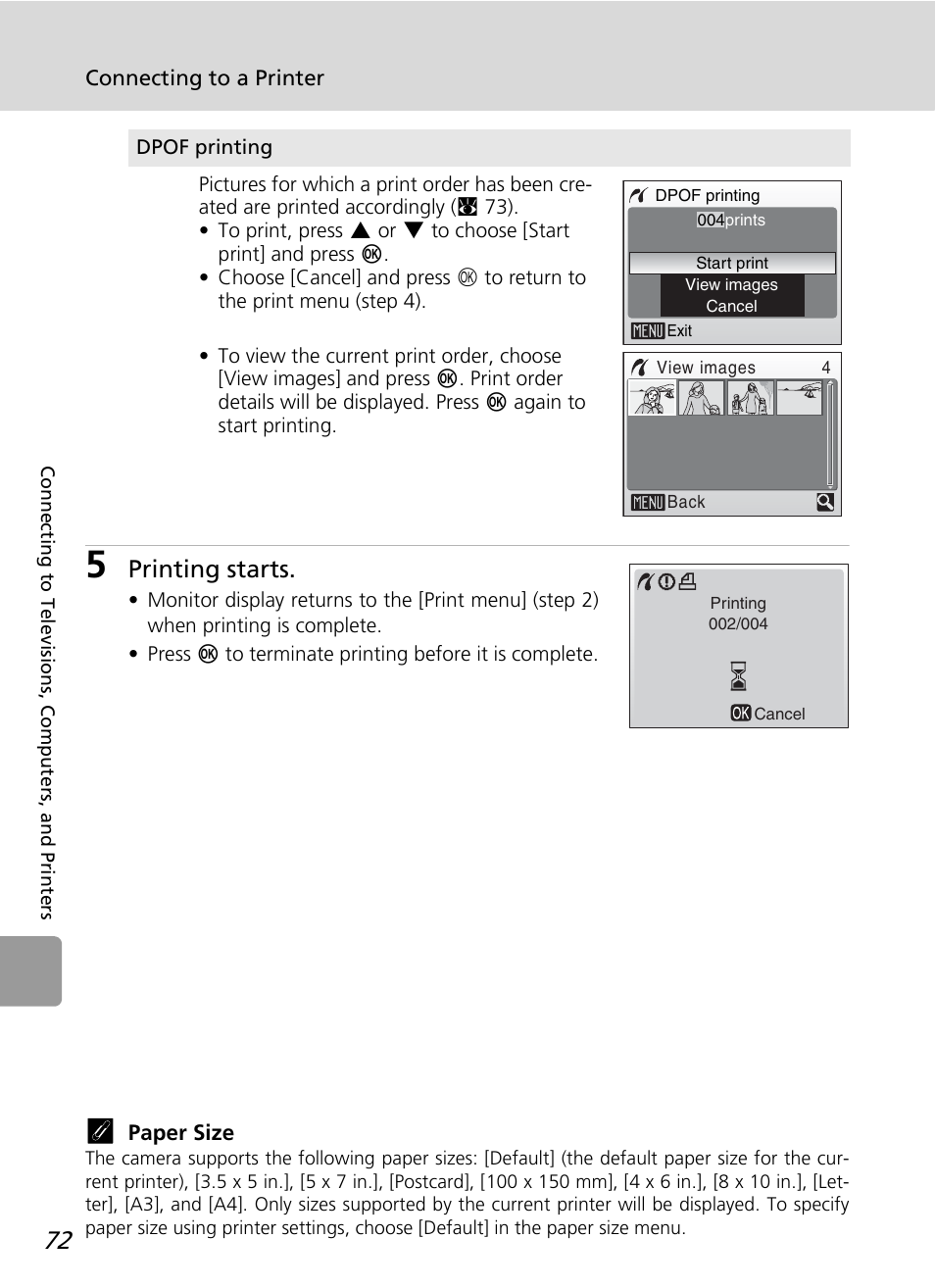 Printing starts | Nikon L12 User Manual | Page 84 / 144