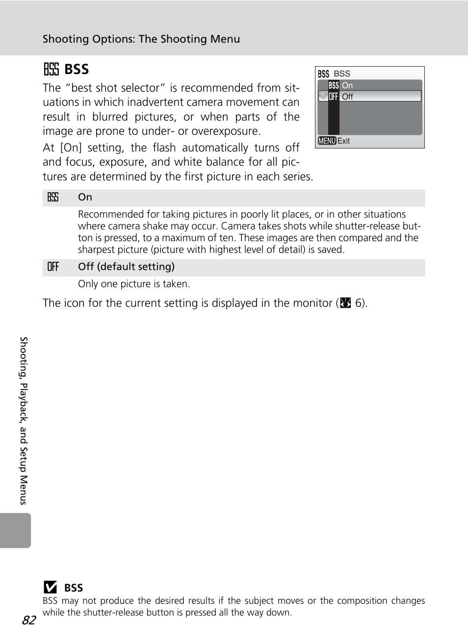 A bss | Nikon L12 User Manual | Page 94 / 144