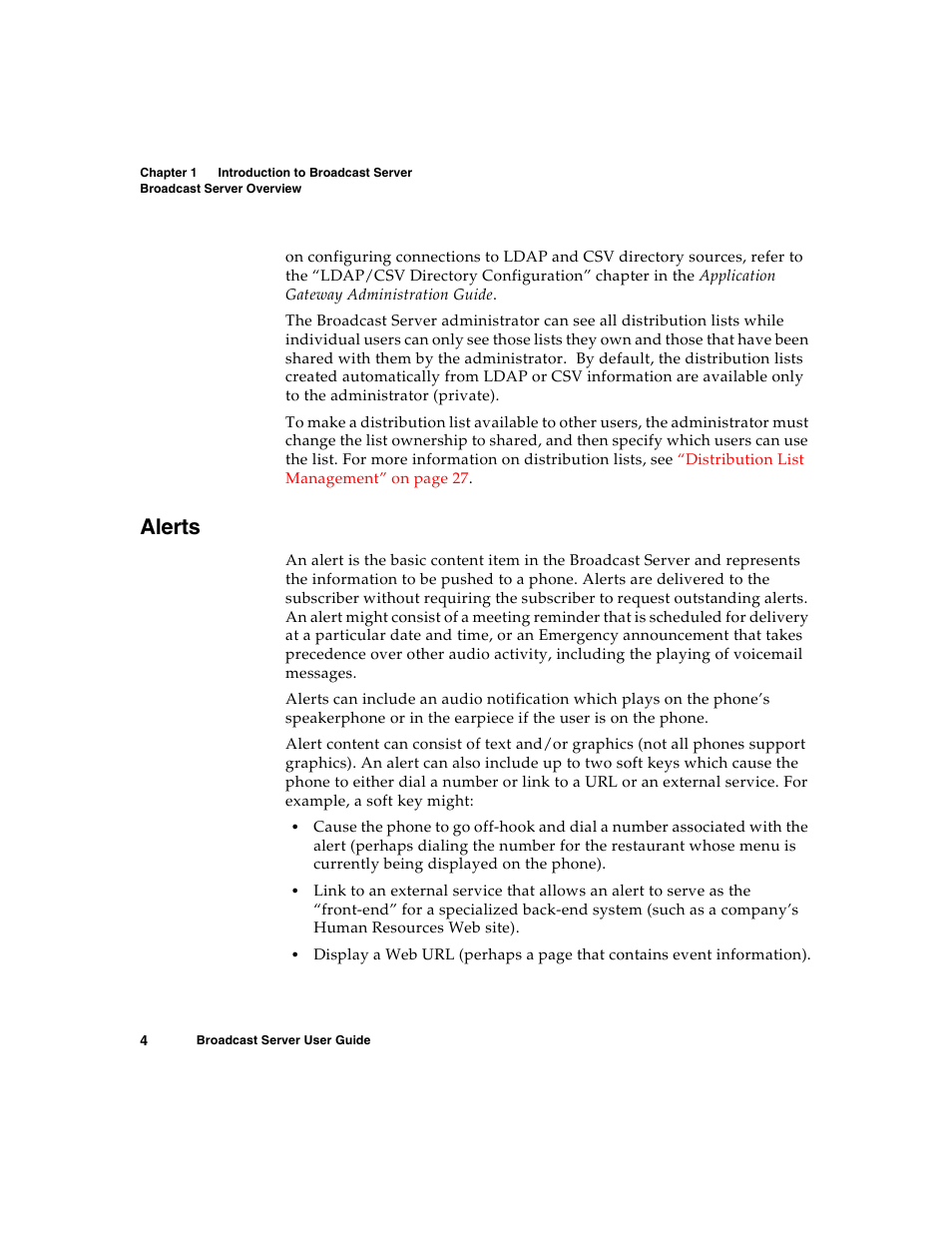 Alerts | Nortel Networks Broadcast Server User Manual | Page 12 / 84