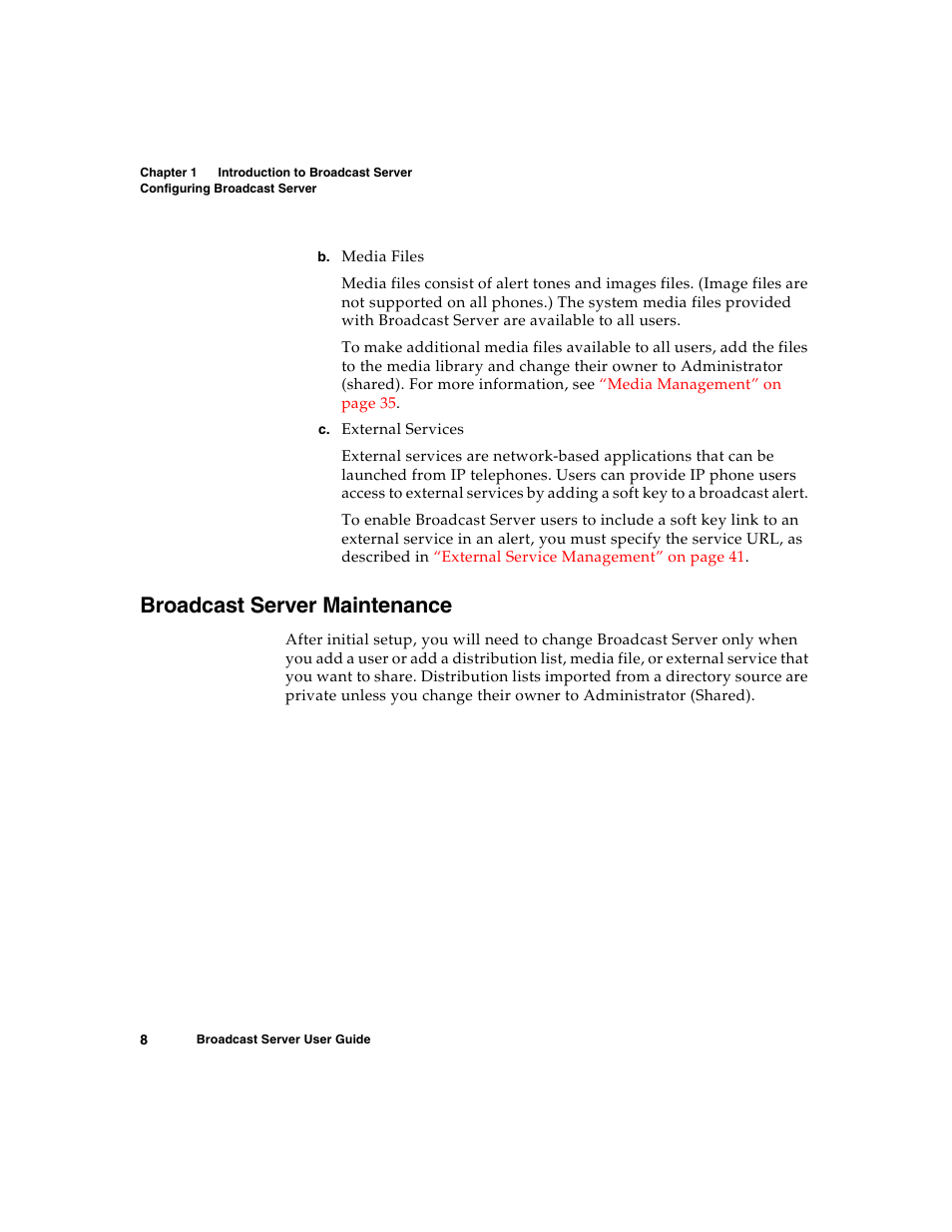 Broadcast server maintenance | Nortel Networks Broadcast Server User Manual | Page 16 / 84