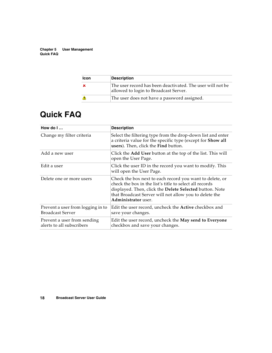 Quick faq | Nortel Networks Broadcast Server User Manual | Page 26 / 84