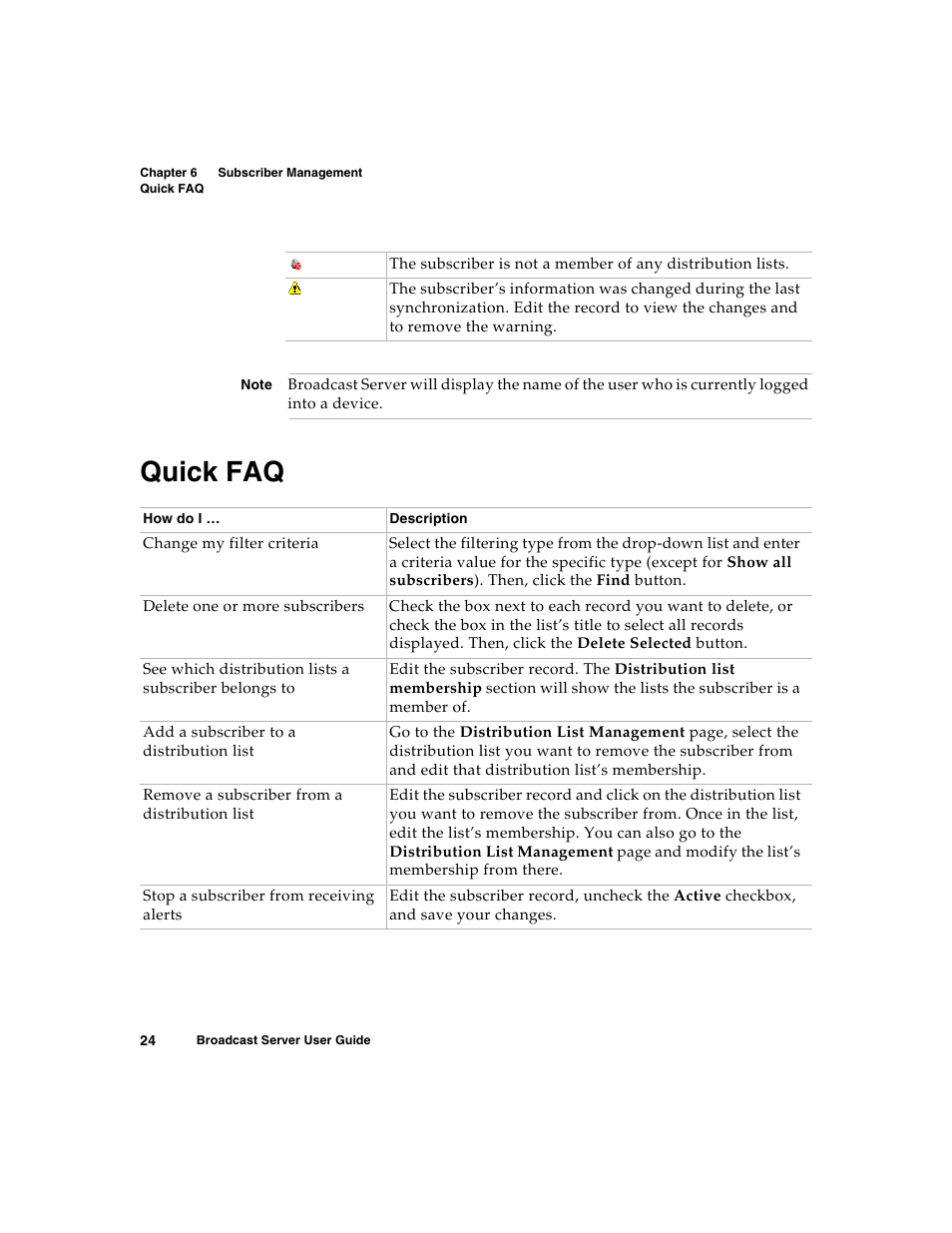 Quick faq | Nortel Networks Broadcast Server User Manual | Page 32 / 84