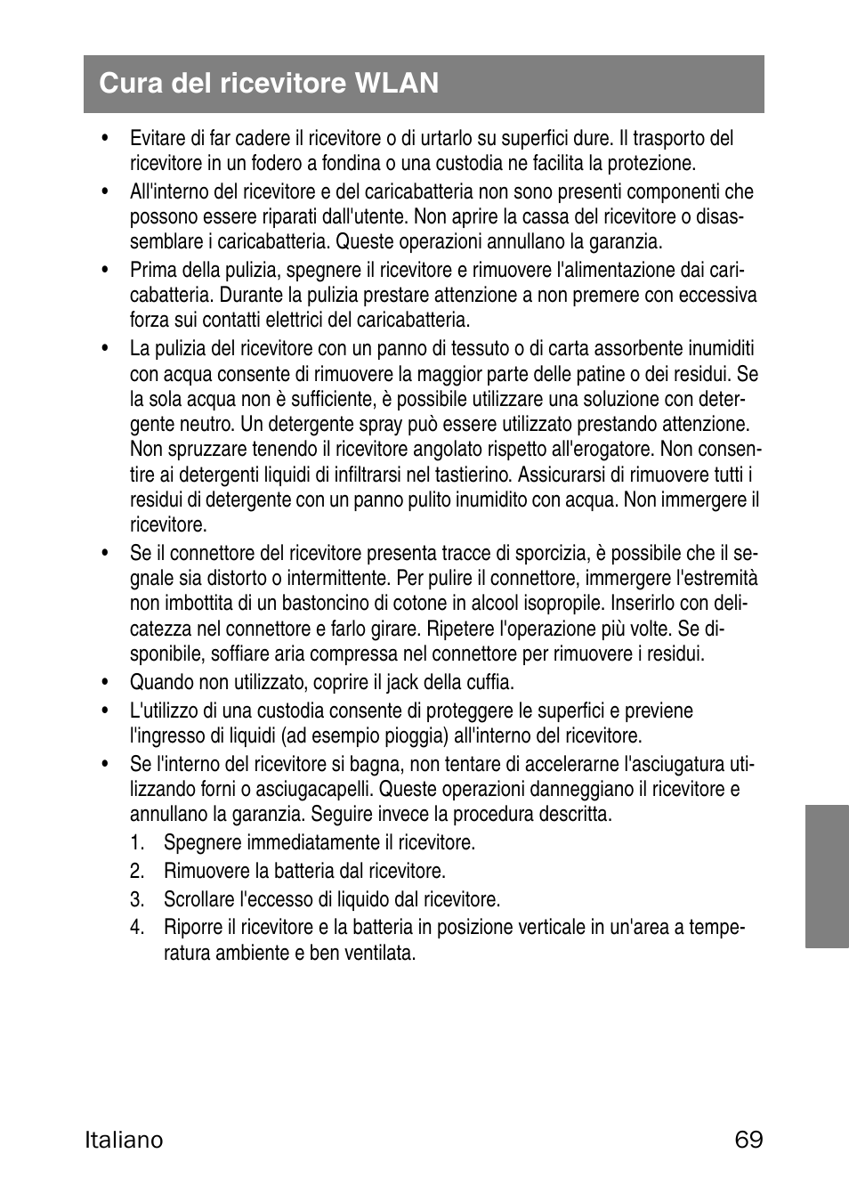 Cura del ricevitore wlan | Nortel Networks 6120 User Manual | Page 69 / 84