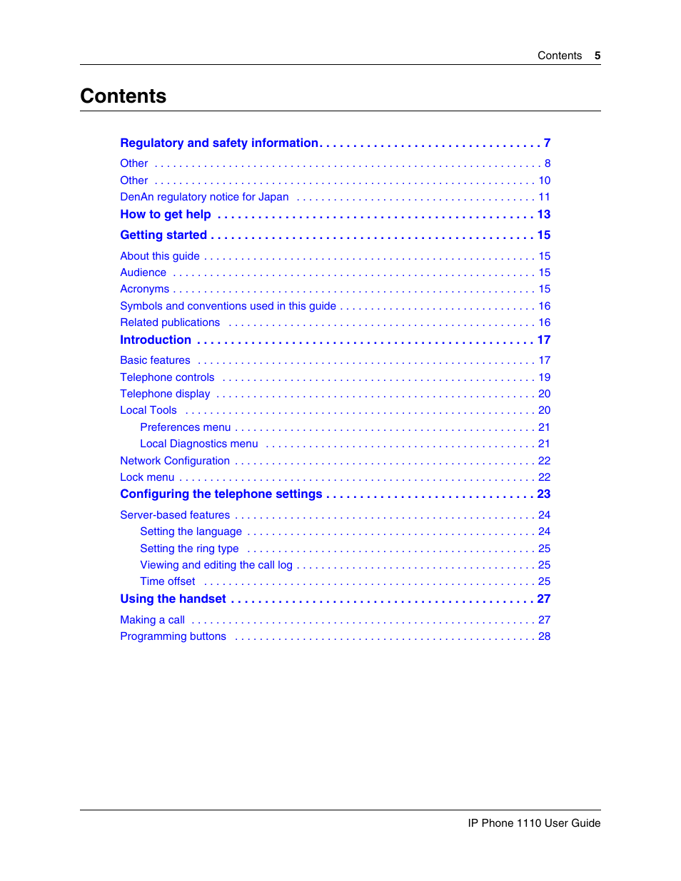 Nortel Networks 1100 User Manual | Page 5 / 30