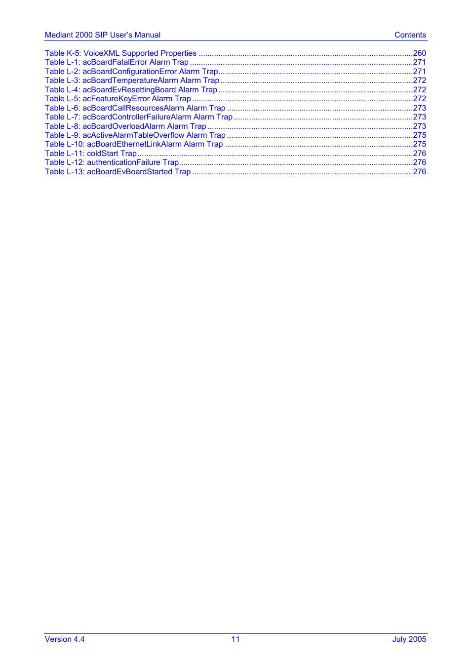 Nortel Networks Mediant TP-1610 SIP User Manual | Page 11 / 280