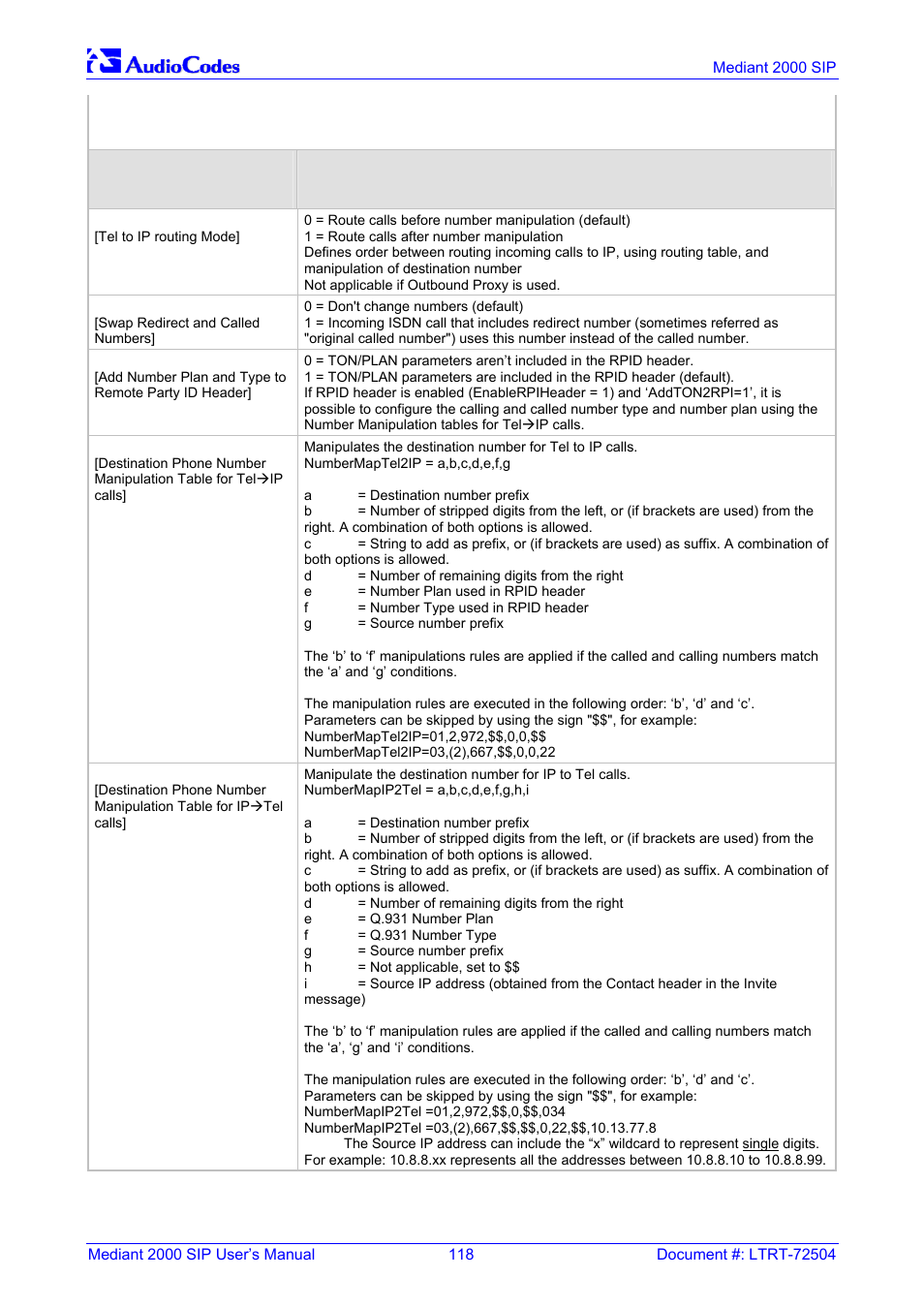 Nortel Networks Mediant TP-1610 SIP User Manual | Page 118 / 280