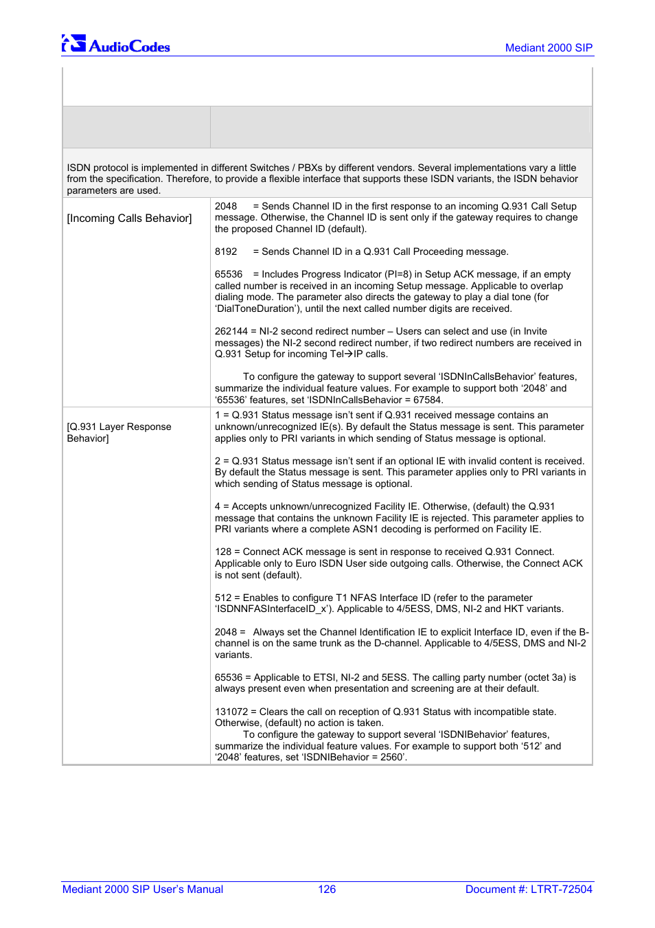 Nortel Networks Mediant TP-1610 SIP User Manual | Page 126 / 280