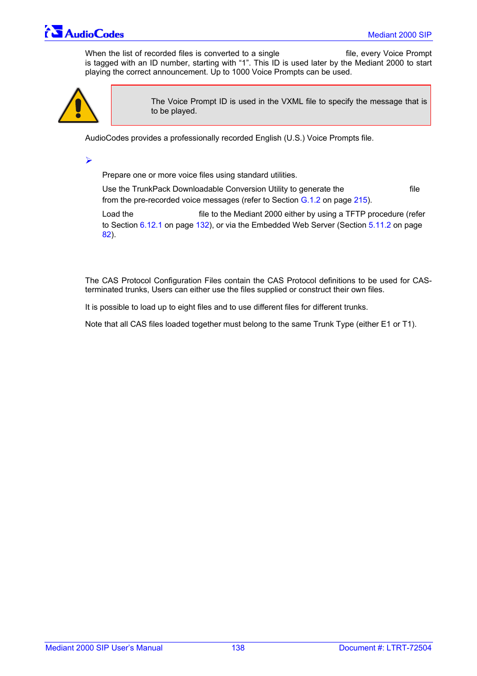 Cas protocol configuration files, 4 cas protocol configuration files | Nortel Networks Mediant TP-1610 SIP User Manual | Page 138 / 280