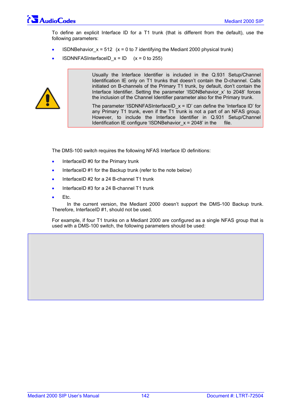 Working with dms-100 switches, 2 working with dms-100 switches | Nortel Networks Mediant TP-1610 SIP User Manual | Page 142 / 280