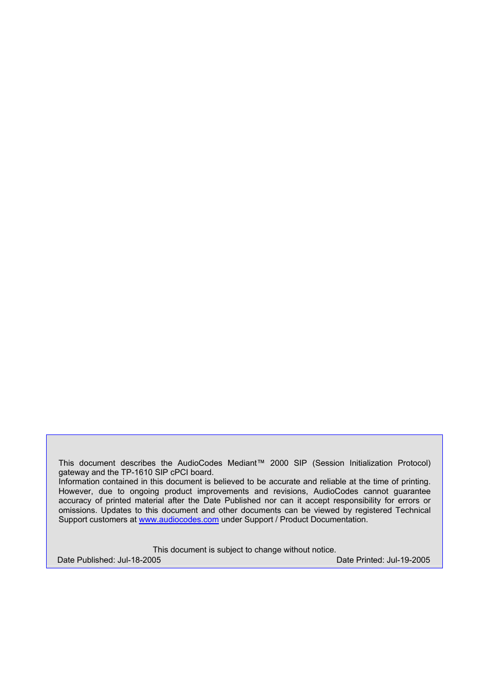 Notice | Nortel Networks Mediant TP-1610 SIP User Manual | Page 2 / 280