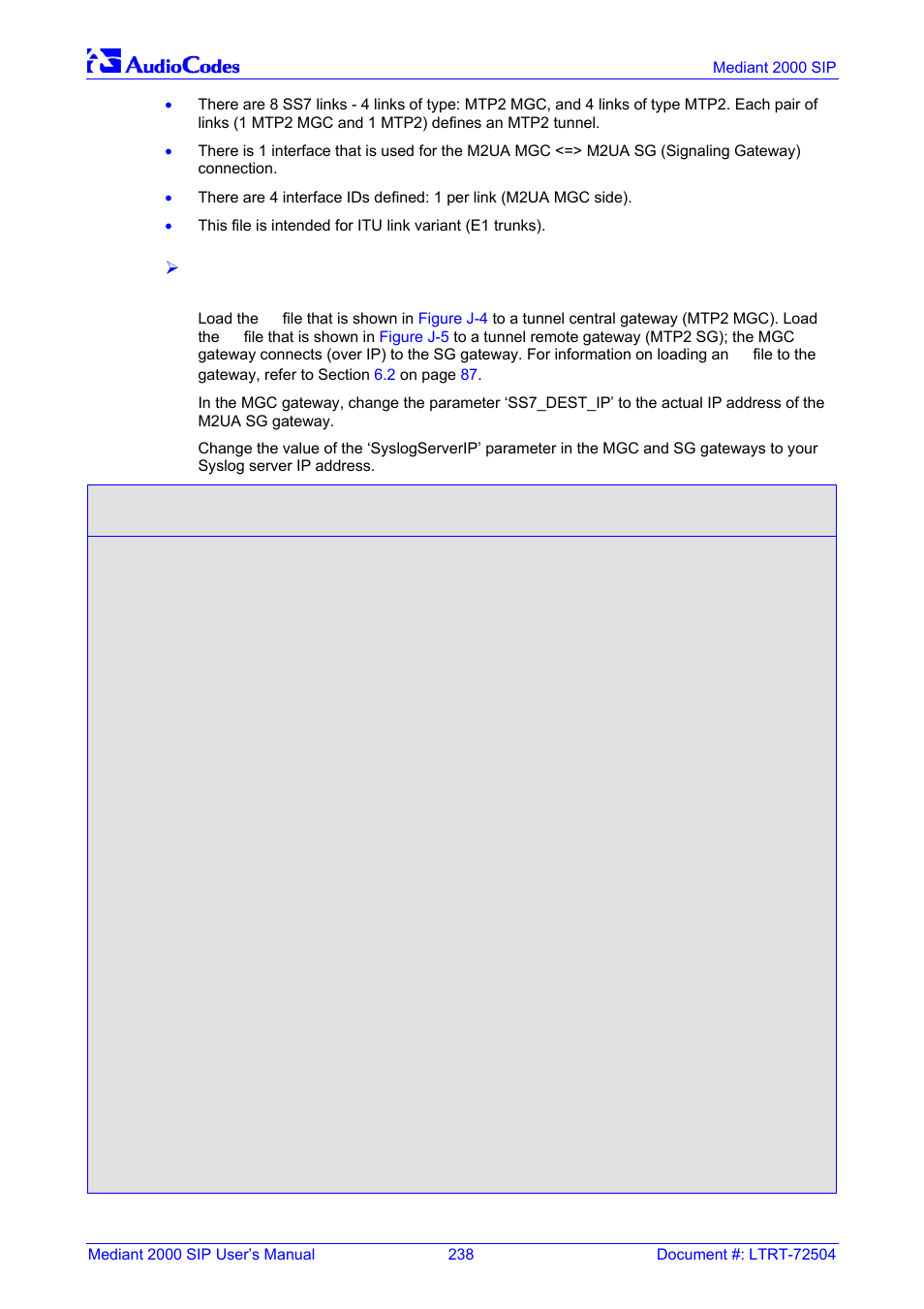 Nortel Networks Mediant TP-1610 SIP User Manual | Page 238 / 280