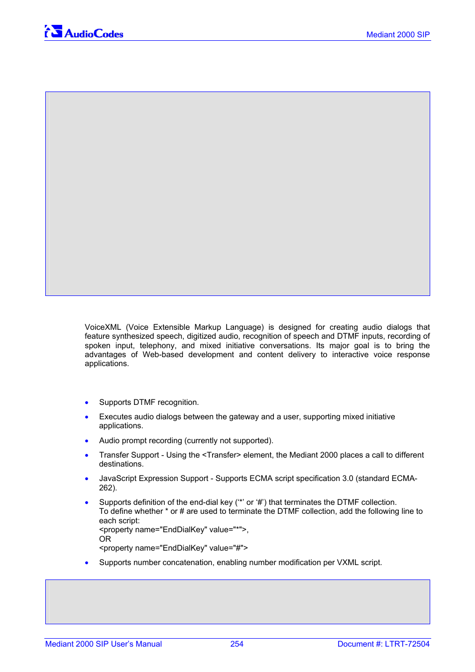 Accounting, Voice xml interpreter, Features | K.9.1, Figure k-6: accounting example, Figure k-6, K.9 voice xml interpreter, 2 accounting, K.9.1 features | Nortel Networks Mediant TP-1610 SIP User Manual | Page 254 / 280