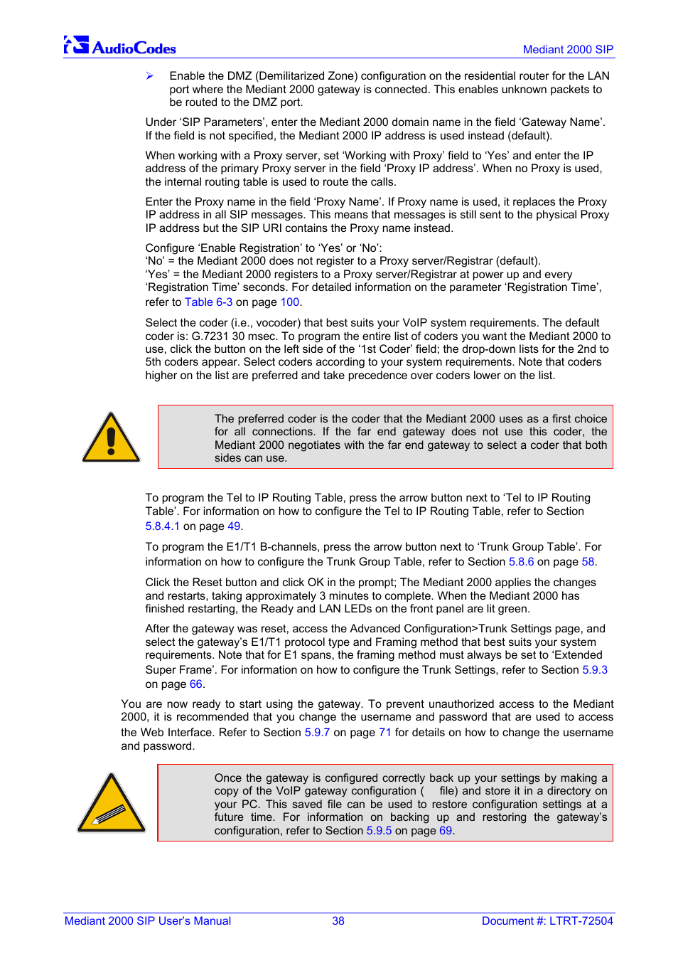 Nortel Networks Mediant TP-1610 SIP User Manual | Page 38 / 280