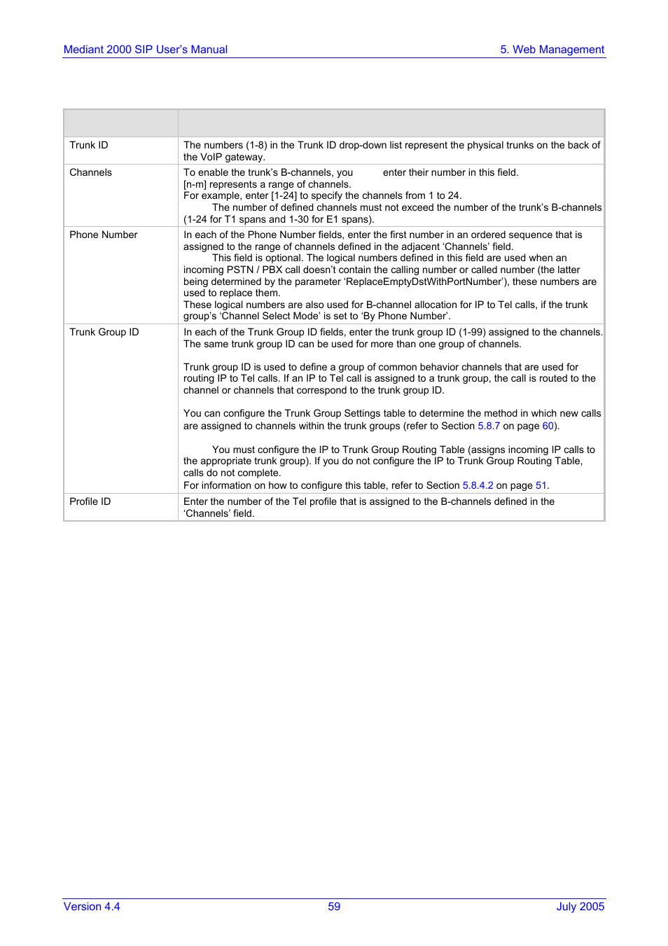 Nortel Networks Mediant TP-1610 SIP User Manual | Page 59 / 280