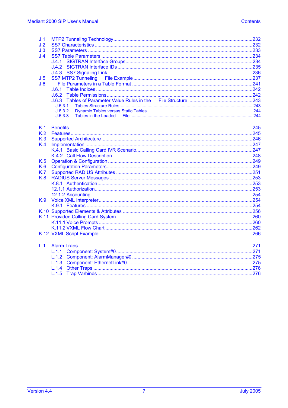 Nortel Networks Mediant TP-1610 SIP User Manual | Page 7 / 280