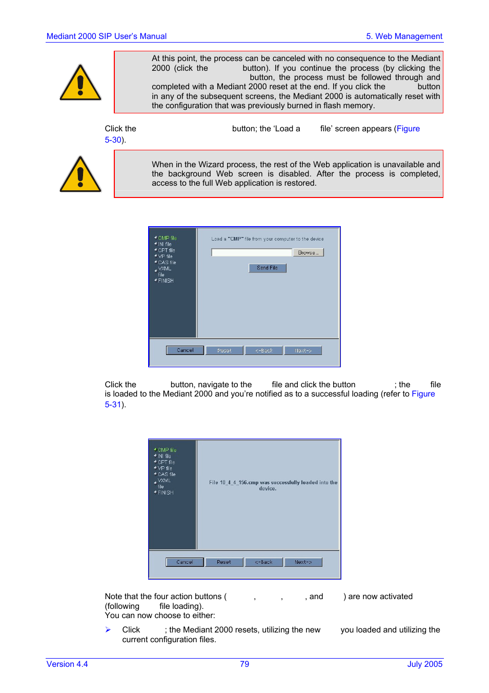 Figure 5-30: load a cmp file screen | Nortel Networks Mediant TP-1610 SIP User Manual | Page 79 / 280