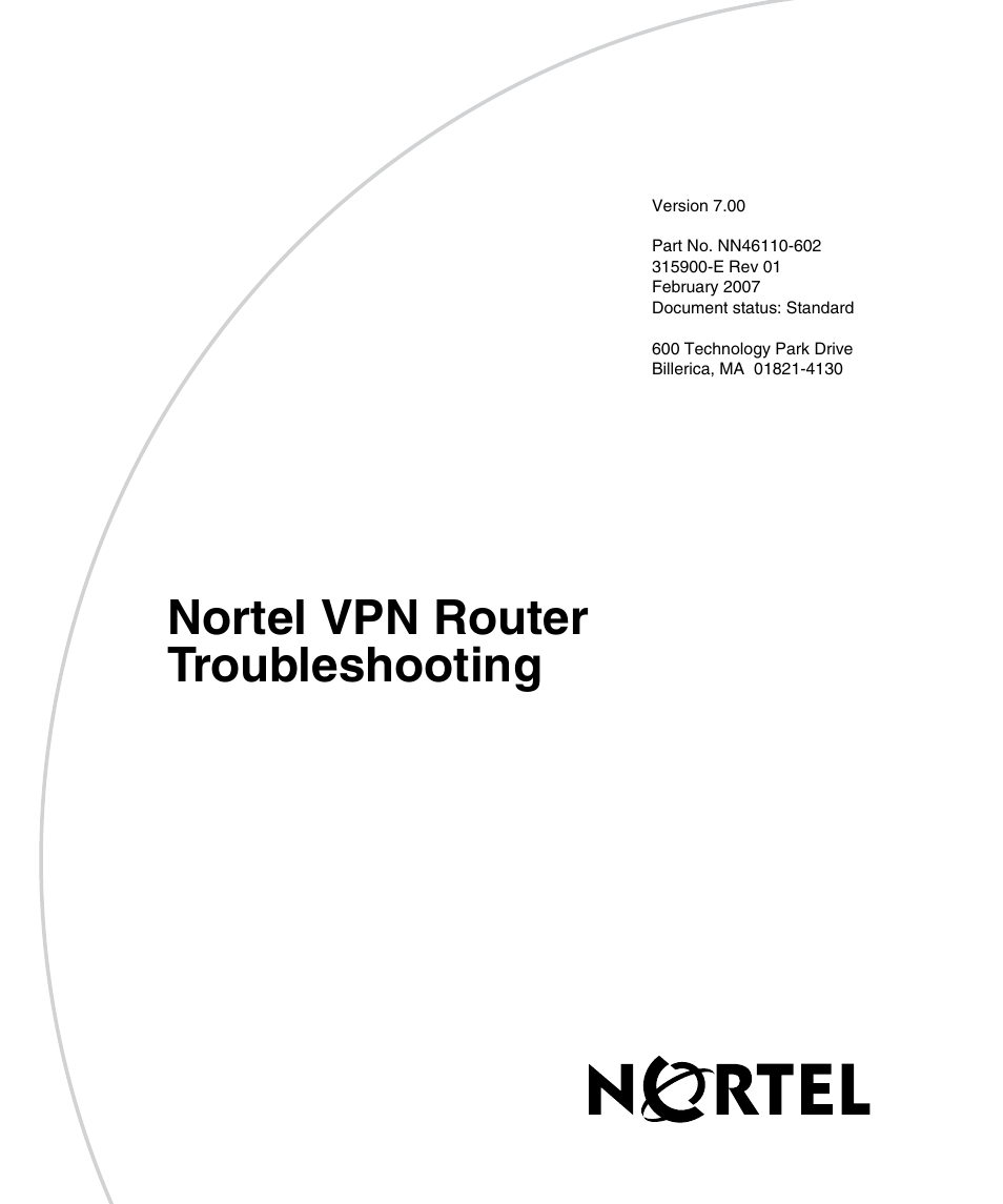 Nortel Networks NN46110-602 User Manual | 230 pages