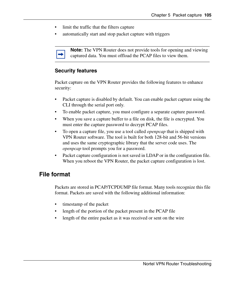 Security features, File format | Nortel Networks NN46110-602 User Manual | Page 105 / 230