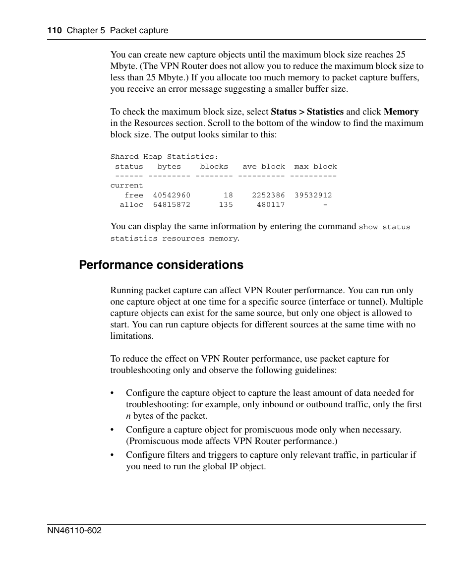 Performance considerations | Nortel Networks NN46110-602 User Manual | Page 110 / 230