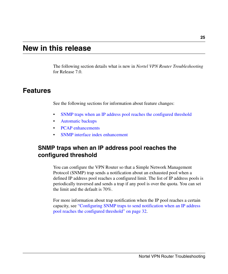 New in this release, Features | Nortel Networks NN46110-602 User Manual | Page 25 / 230