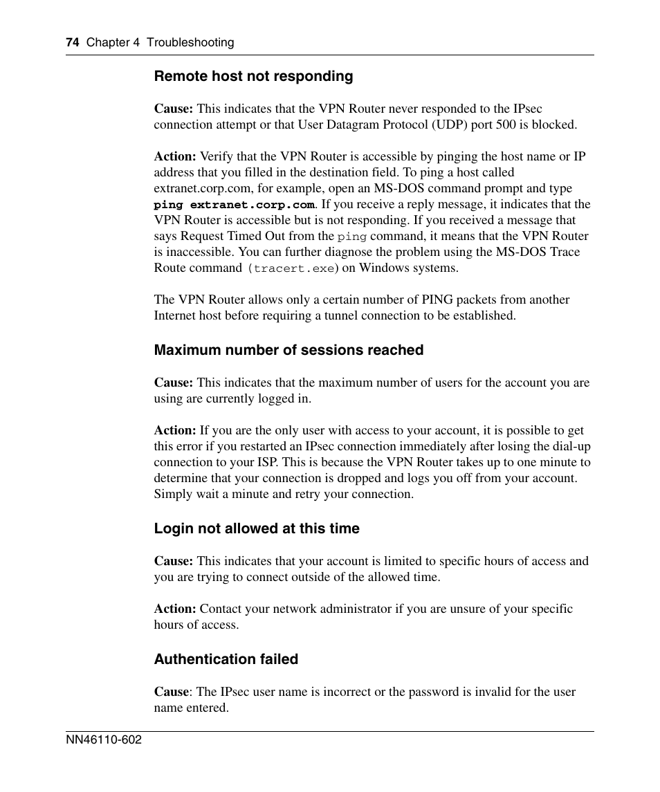 Nortel Networks NN46110-602 User Manual | Page 74 / 230