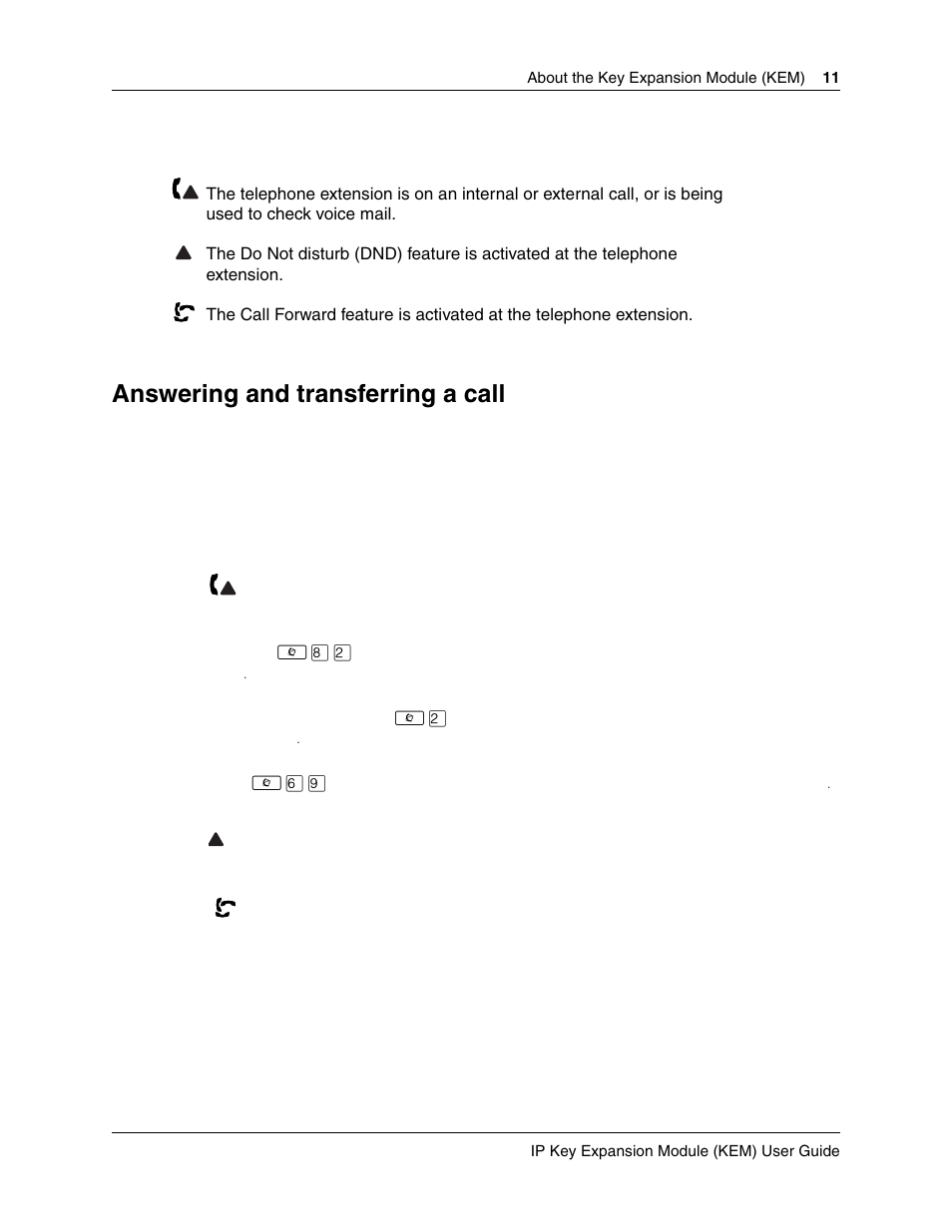 Answering and transferring a call | Nortel Networks BCM 4.0 User Manual | Page 11 / 12