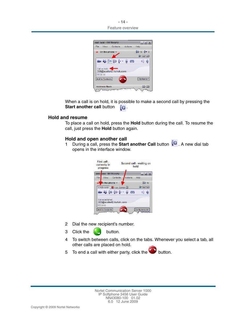 Hold and resume, Hold and resume 14 | Nortel Networks 3456 User Manual | Page 14 / 42