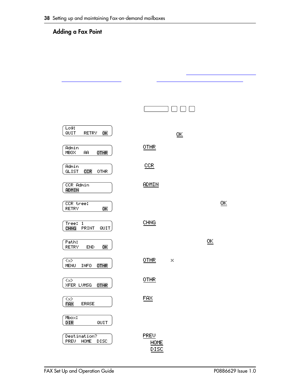 Adding a fax point, Adding a fax point 38 | Nortel Networks NORSTAR VOICE MAIL 4.0 FAX P0886629 User Manual | Page 40 / 81