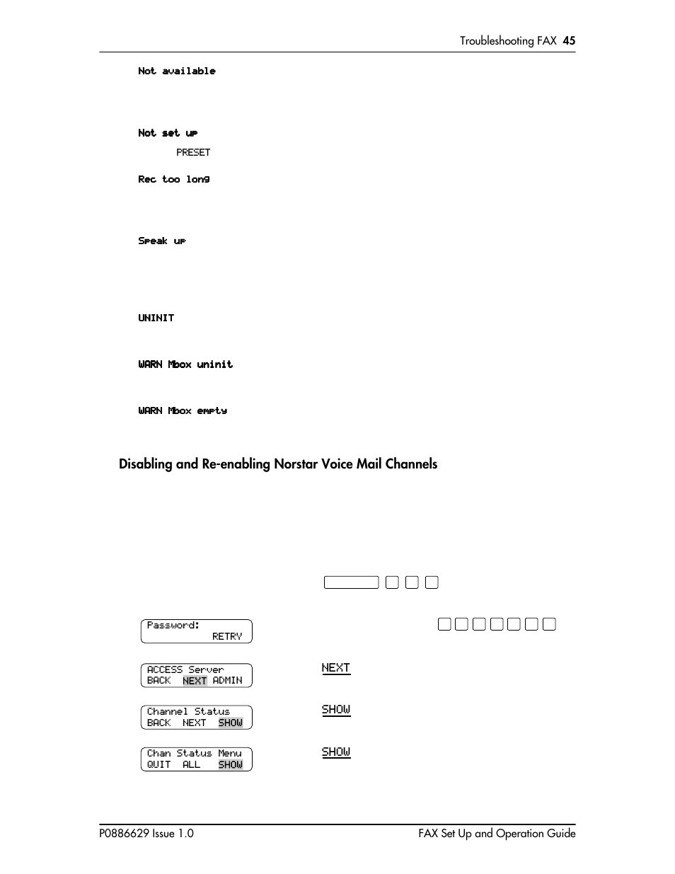 Nortel Networks NORSTAR VOICE MAIL 4.0 FAX P0886629 User Manual | Page 47 / 81