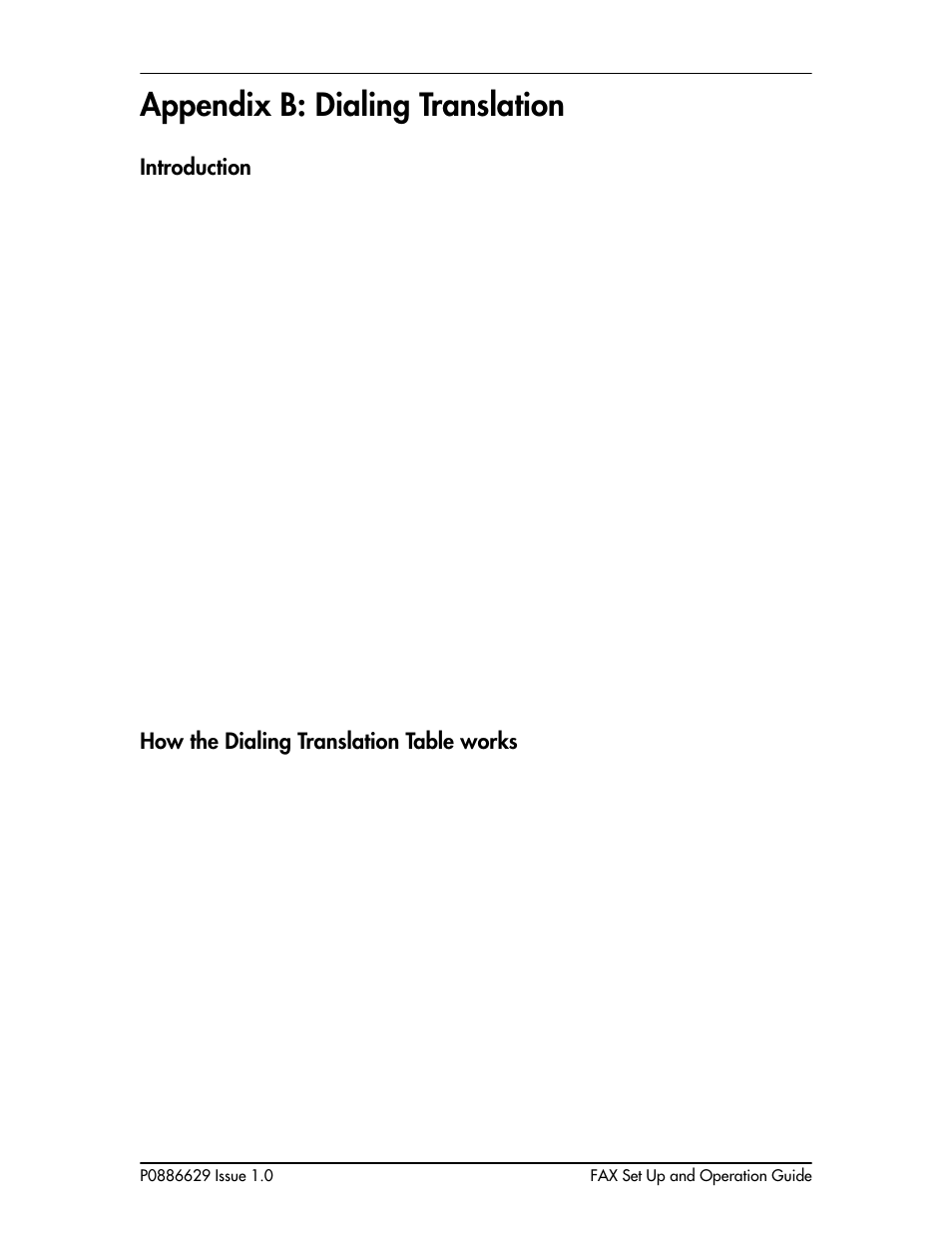 Introduction, How the dialing translation table works, Appendix b: dialing translation | Provides information on setting up the dialing, Parameters must be set. refer to, Dialing translation parameters, refer to | Nortel Networks NORSTAR VOICE MAIL 4.0 FAX P0886629 User Manual | Page 57 / 81