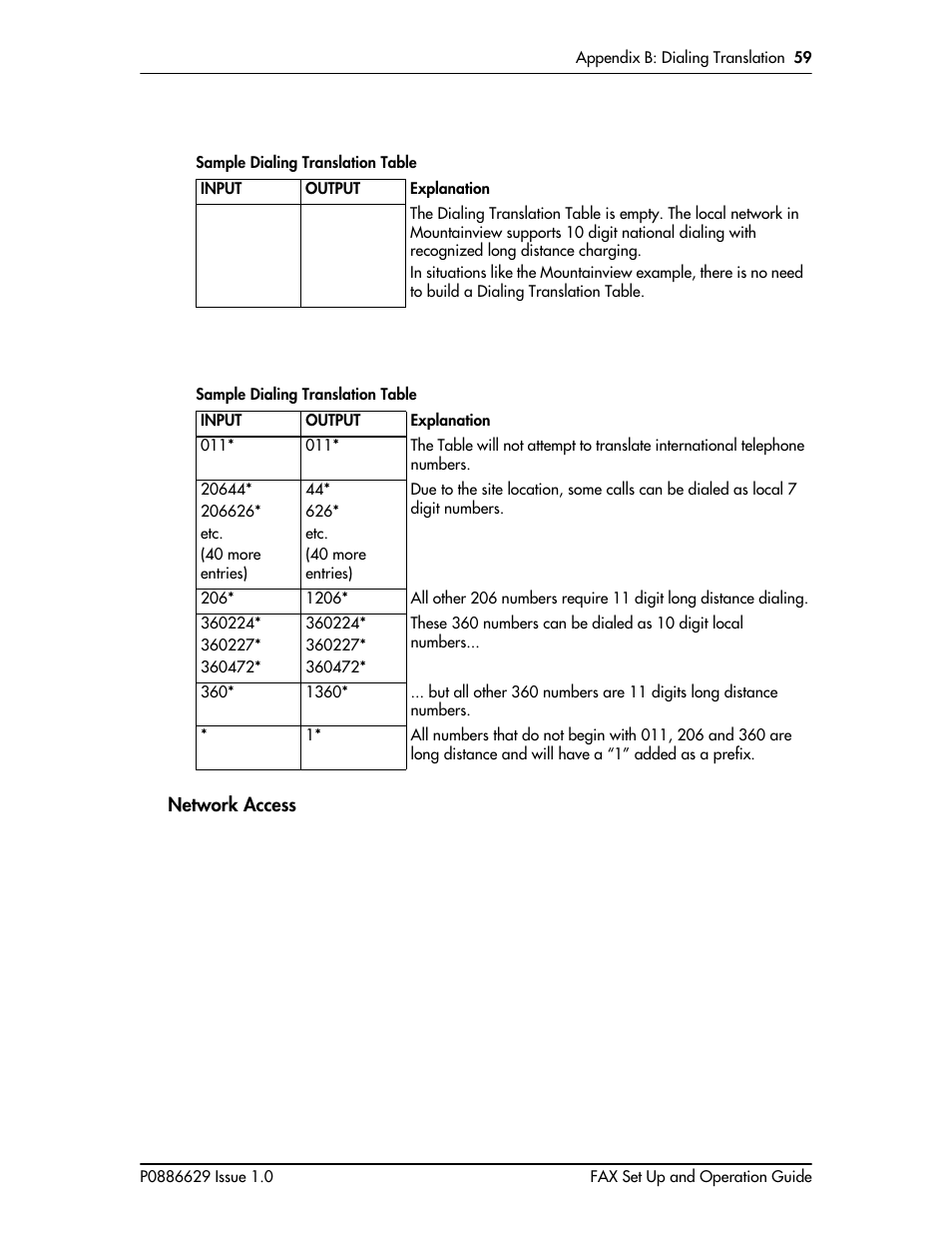 Network access, Network access 59 | Nortel Networks NORSTAR VOICE MAIL 4.0 FAX P0886629 User Manual | Page 59 / 81