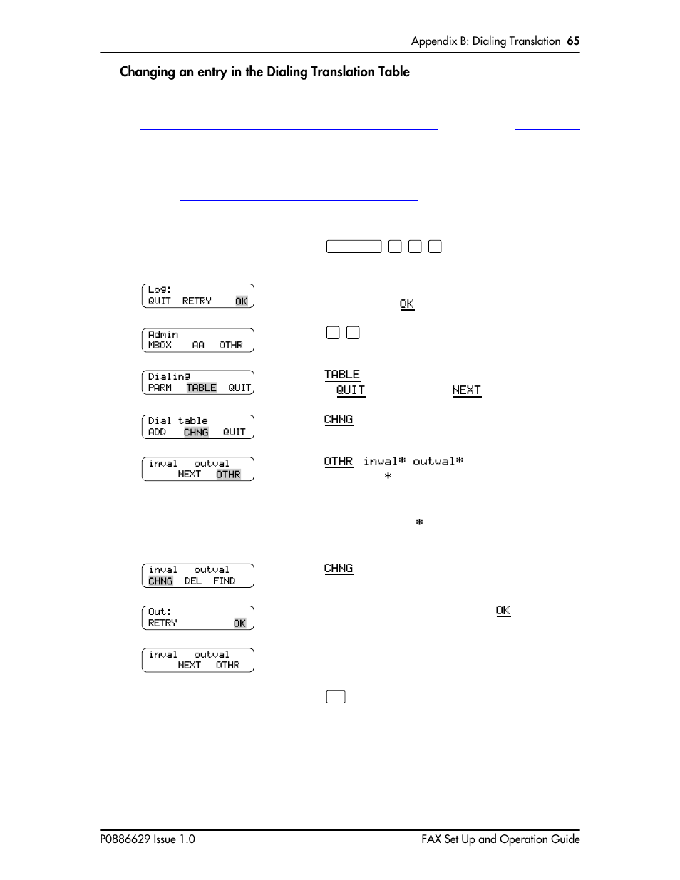 Changing an entry in the dialing translation table | Nortel Networks NORSTAR VOICE MAIL 4.0 FAX P0886629 User Manual | Page 65 / 81