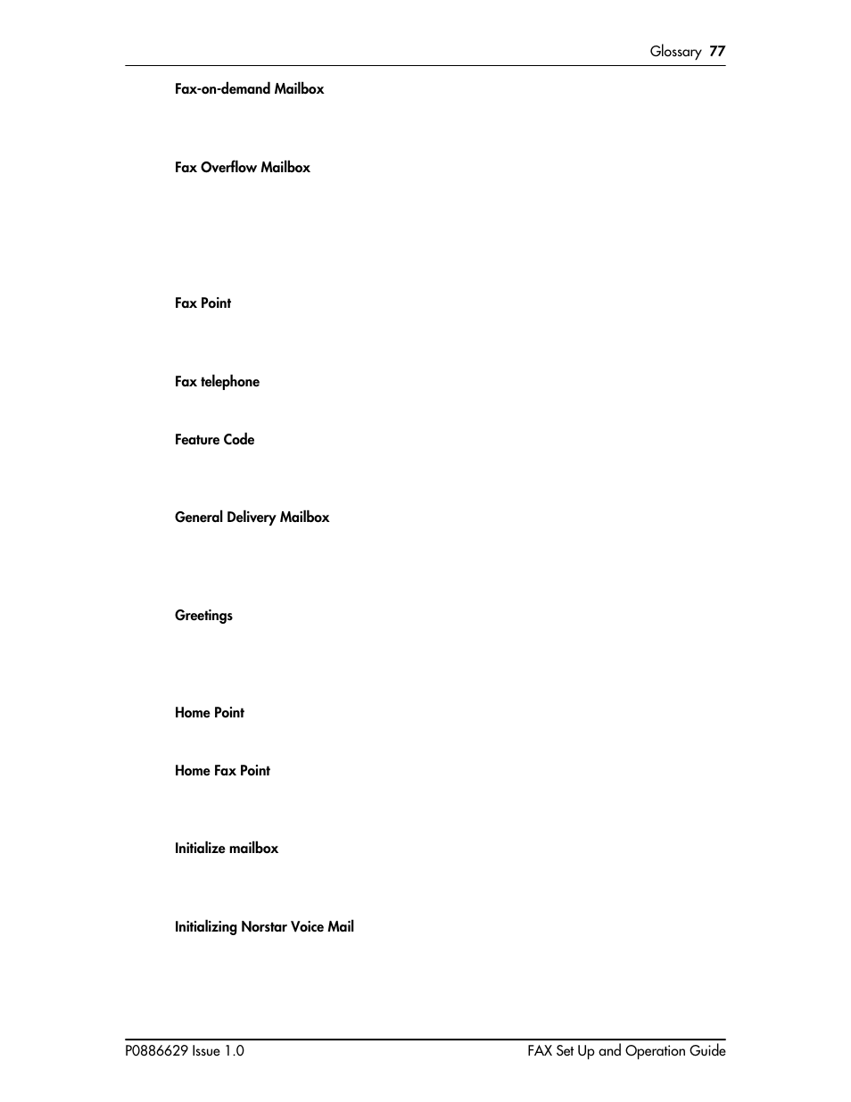 Nortel Networks NORSTAR VOICE MAIL 4.0 FAX P0886629 User Manual | Page 75 / 81