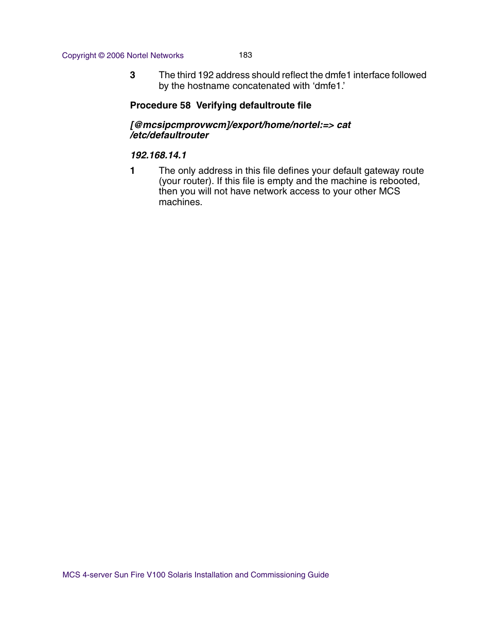 Nortel Networks Sun Fire V100 User Manual | Page 183 / 192