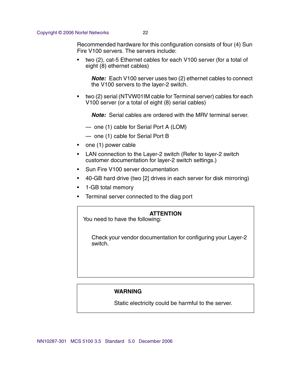 Nortel Networks Sun Fire V100 User Manual | Page 22 / 192