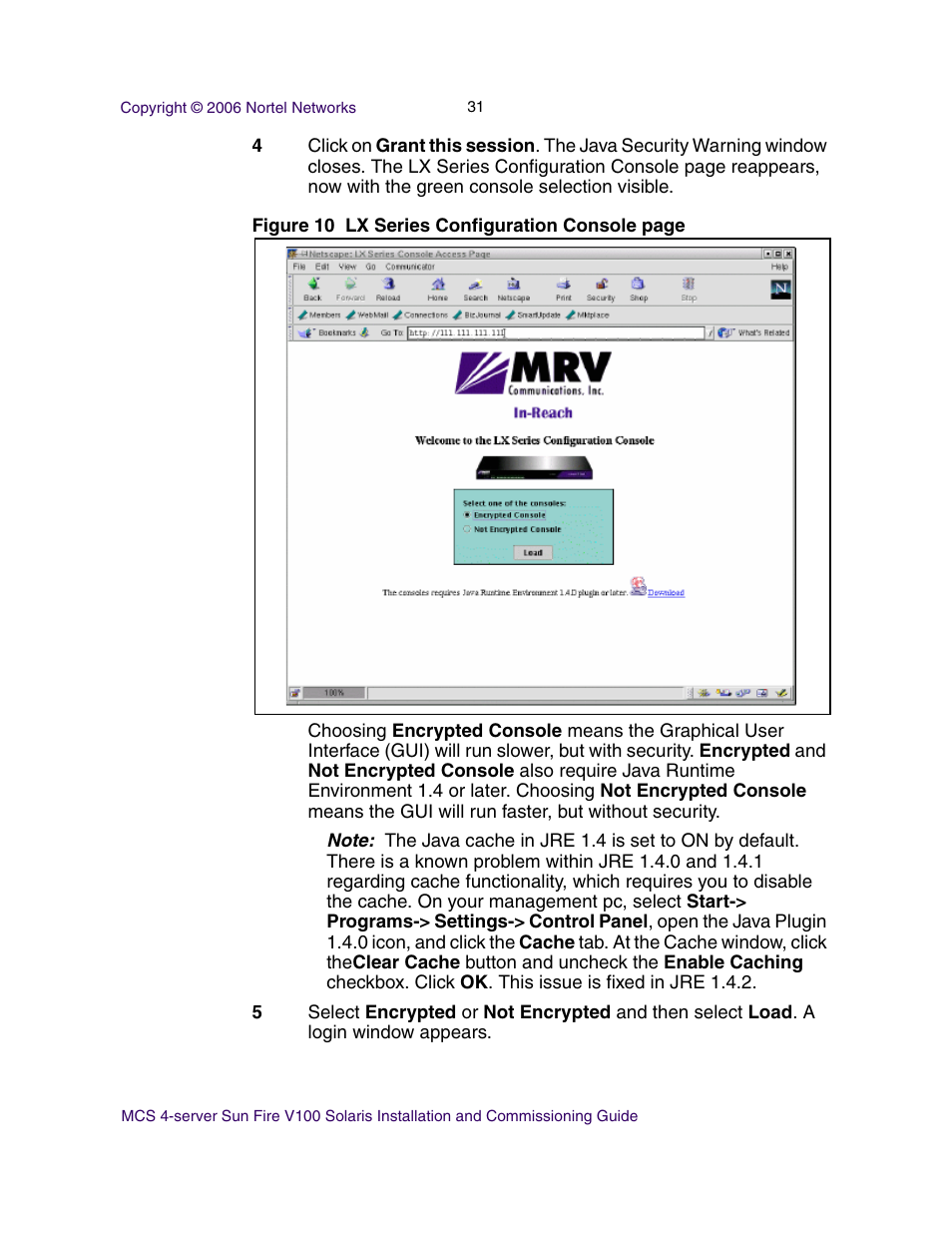 Nortel Networks Sun Fire V100 User Manual | Page 31 / 192