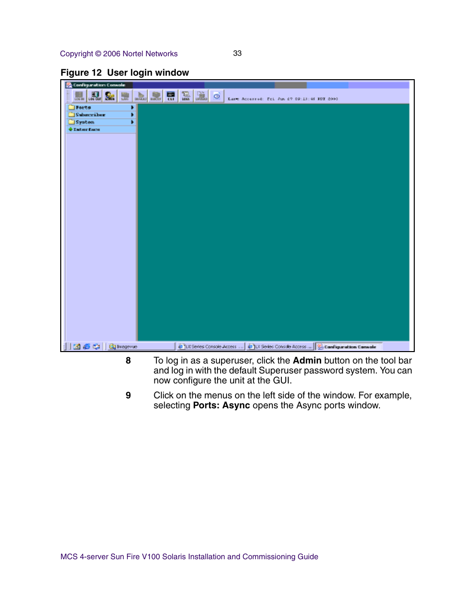 Nortel Networks Sun Fire V100 User Manual | Page 33 / 192