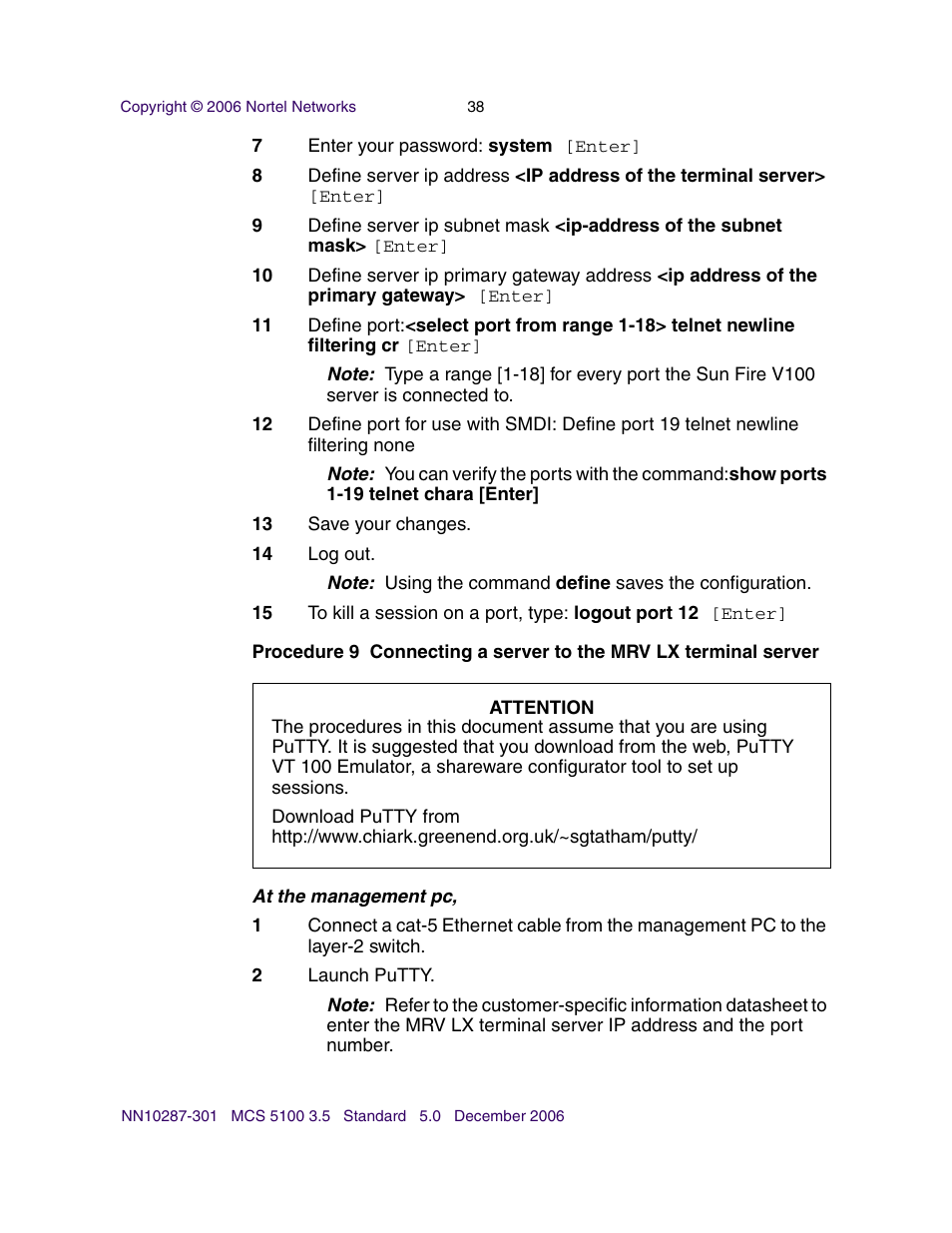 Nortel Networks Sun Fire V100 User Manual | Page 38 / 192