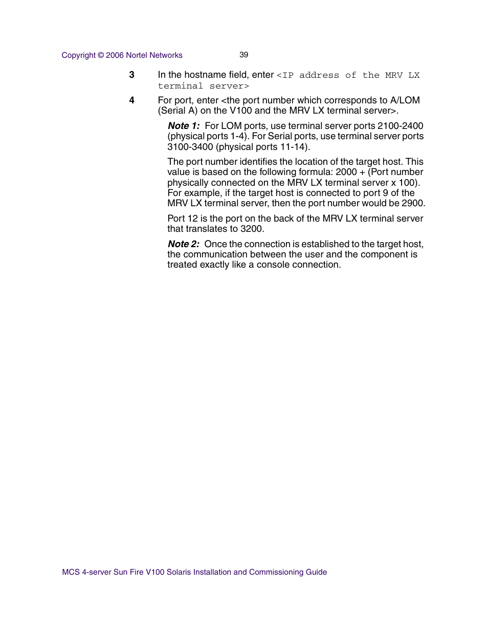 Nortel Networks Sun Fire V100 User Manual | Page 39 / 192