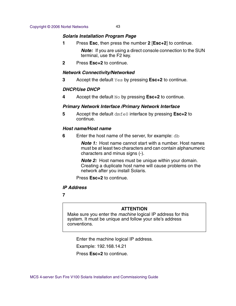 Nortel Networks Sun Fire V100 User Manual | Page 43 / 192