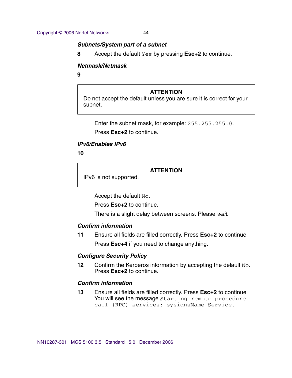 Nortel Networks Sun Fire V100 User Manual | Page 44 / 192