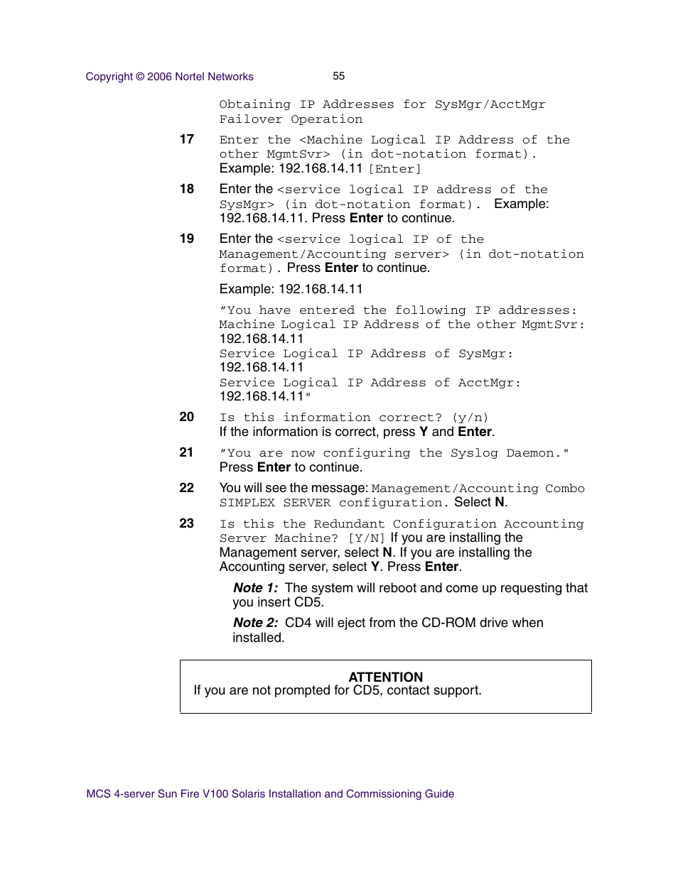 Nortel Networks Sun Fire V100 User Manual | Page 55 / 192