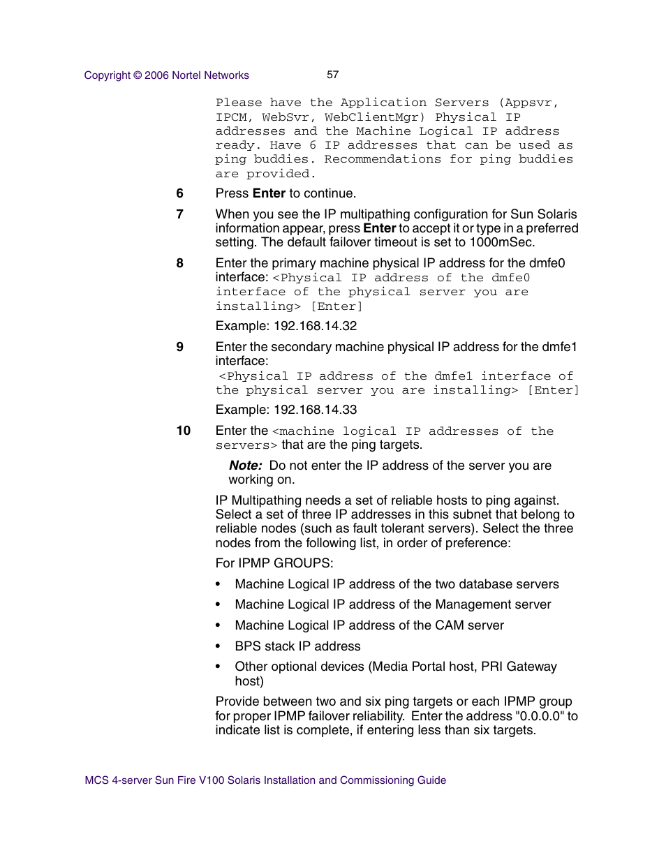 Nortel Networks Sun Fire V100 User Manual | Page 57 / 192