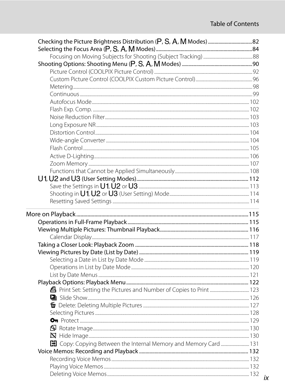 Nortel Networks COOLPIX P7000 User Manual | Page 11 / 240