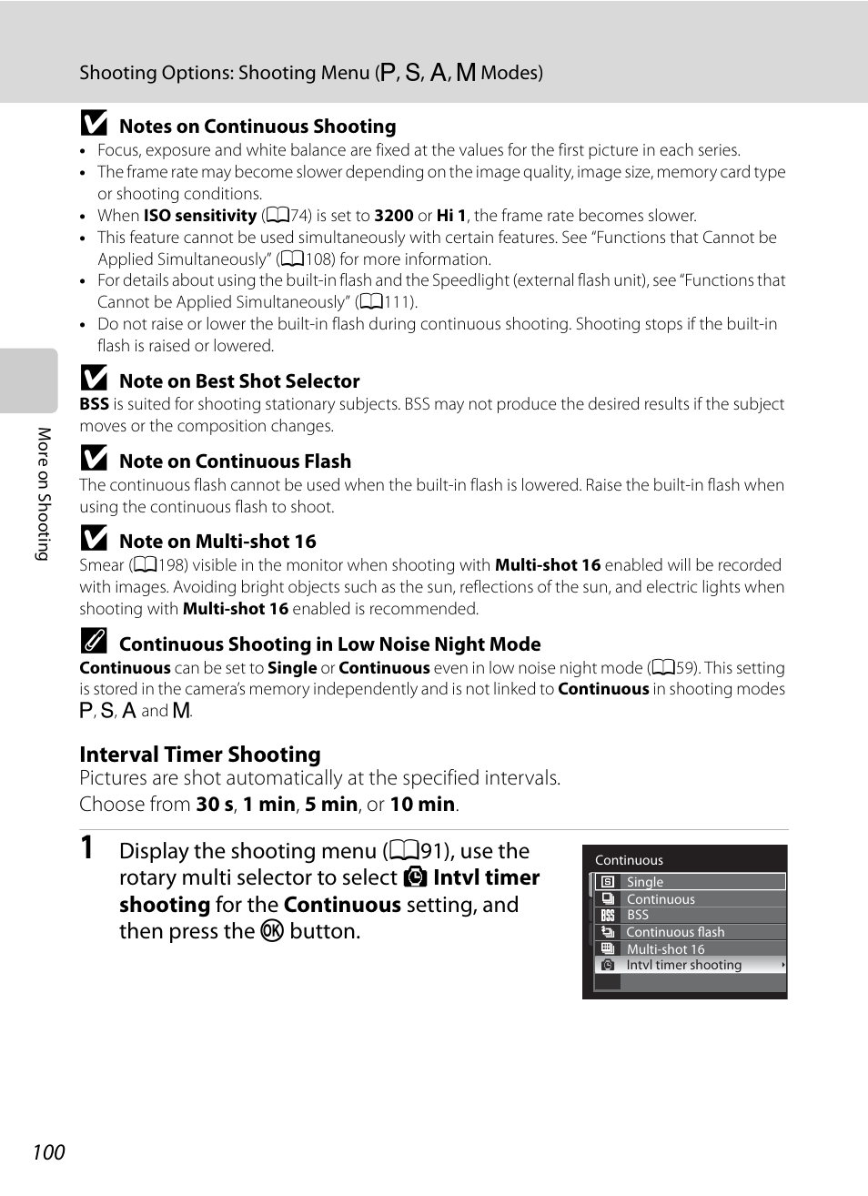 Interval timer shooting | Nortel Networks COOLPIX P7000 User Manual | Page 114 / 240