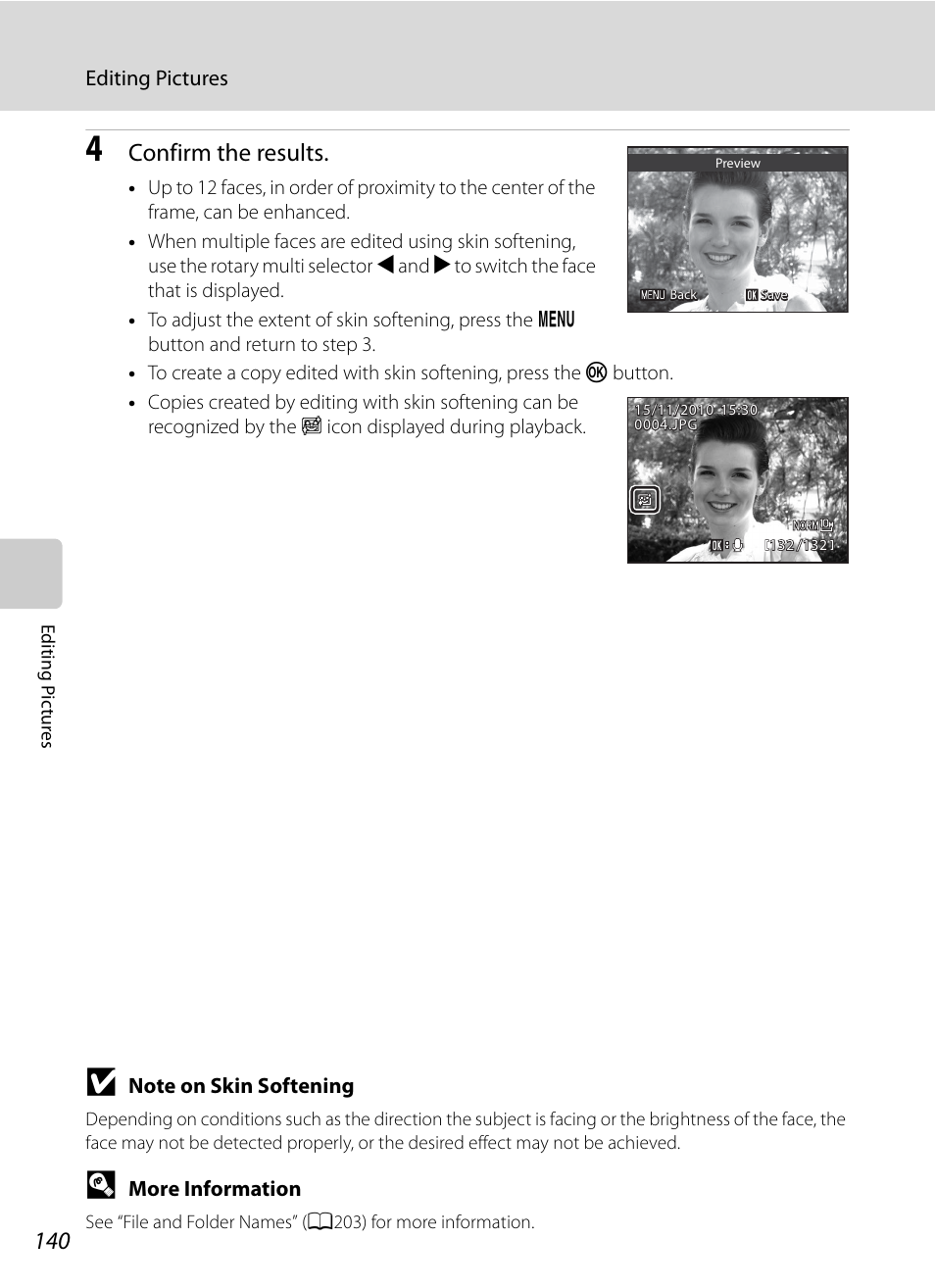 Confirm the results | Nortel Networks COOLPIX P7000 User Manual | Page 154 / 240