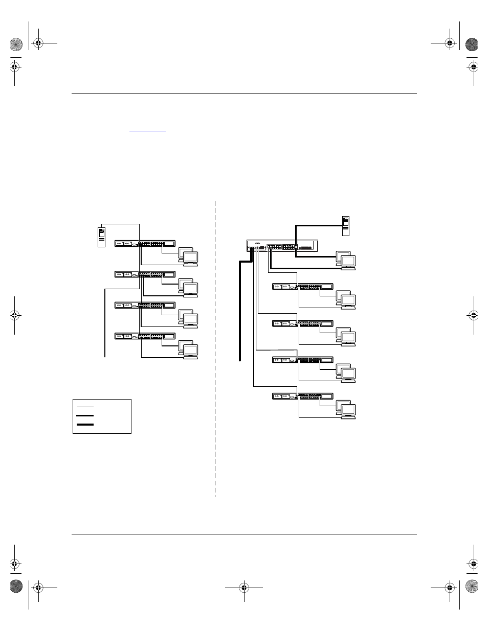 Segment switch application, Segment switch application -20, Figure 1-7 | Baystack 450 switch used as a segment switch -20 | Nortel Networks 450 User Manual | Page 46 / 290